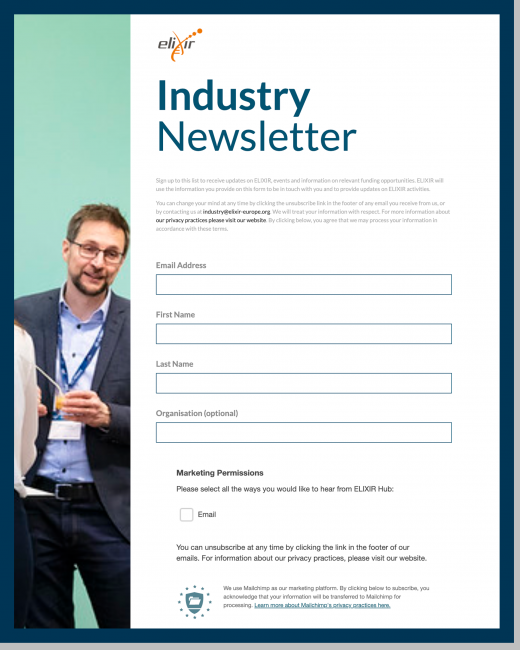 A snapshot of the industry newsletter page